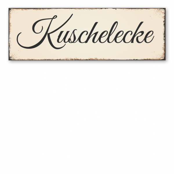 Retro Schild Kuschelecke