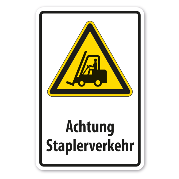 Warnschild Achtung Staplerverkehr