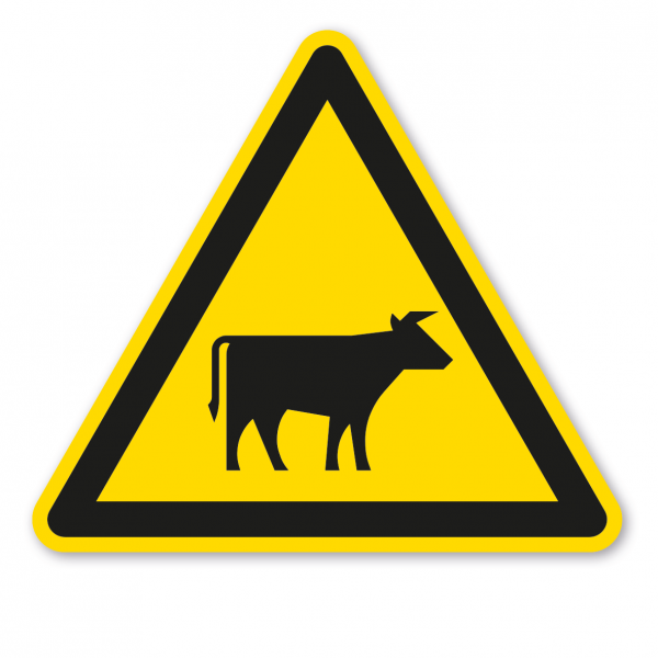 Warnzeichen Tiertransport - Rinder, Kühe