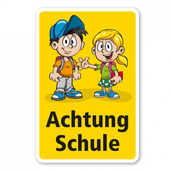 Kinderschild Achtung Schule - Schilderserie SP-01