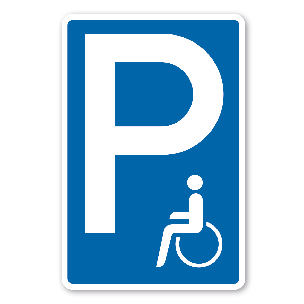 Parkplatzschild, Behindertenparkplatz