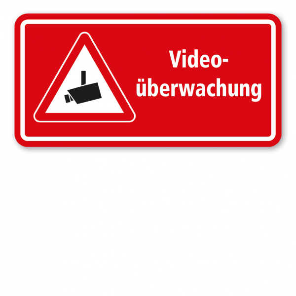 Hinweisschild Videoüberwachung - rot