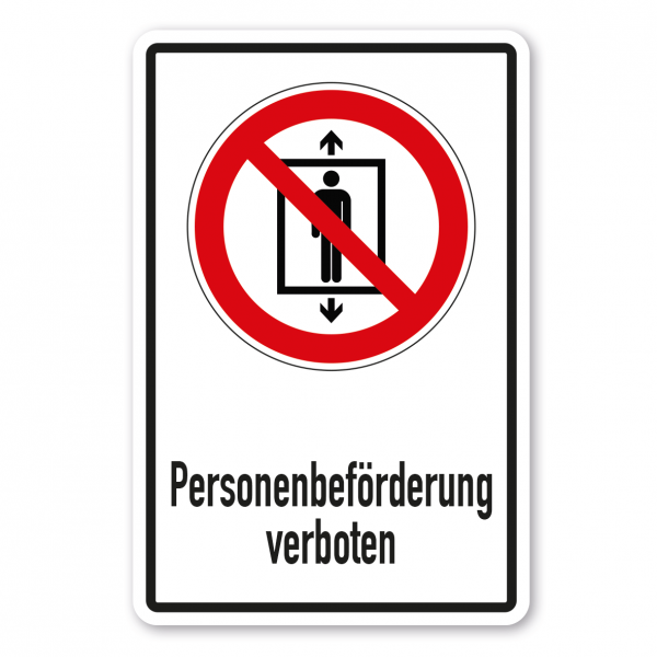 Verbotsschild Personenbeförderung verboten - Kombi – ISO 7010 - P027-K