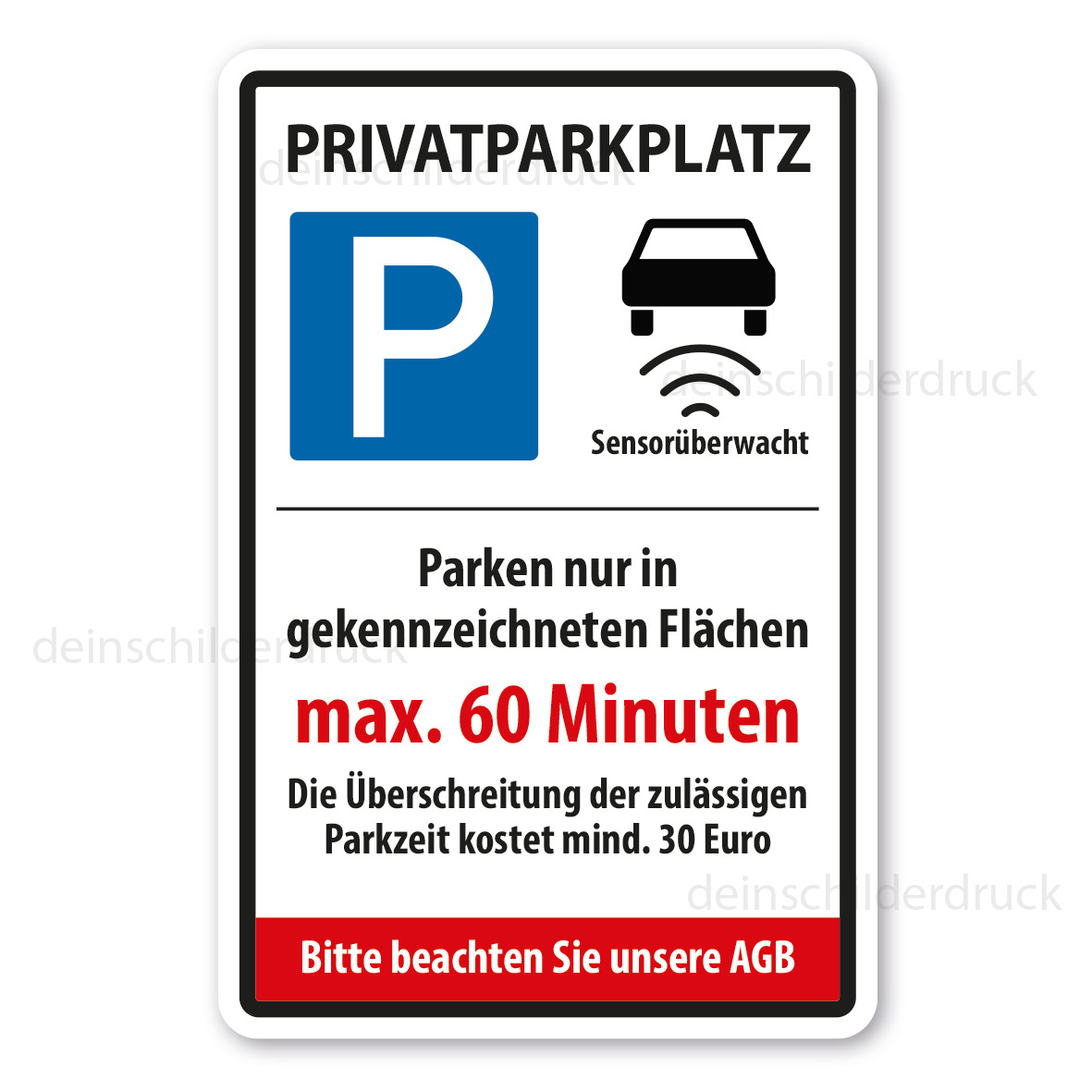 Parkplatzschilder online kaufen - Wunschkennzeichenversand
