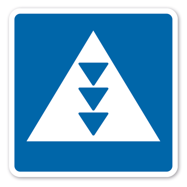 Schifffahrtszeichen Liegestelle für Fahrzeuge der Schubschifffahrt, die die drei blauen Lichter nach § 3.14 Nr. 3 oder die drei blauen Kegel nach § 3.32 Nr. 3 führen müssen – E5.7