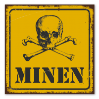 Retroschild / Vintage-Warnschild Minen Retroschild / Vintage-Warnschild Minen