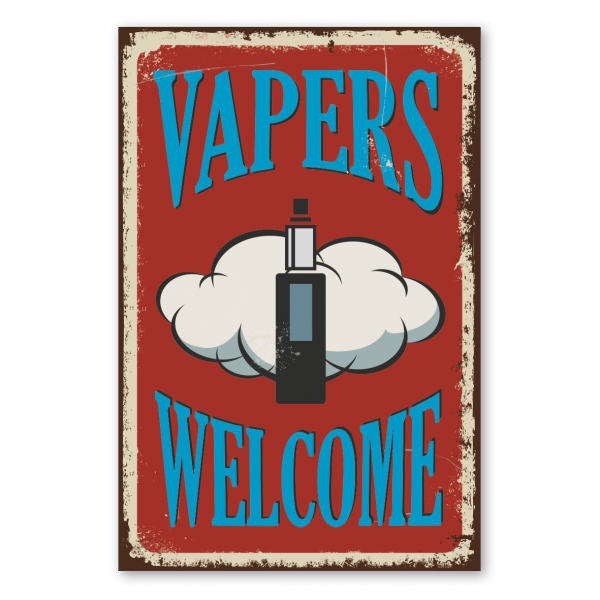 Retroschild / Vintage-Schild Vapers welcome