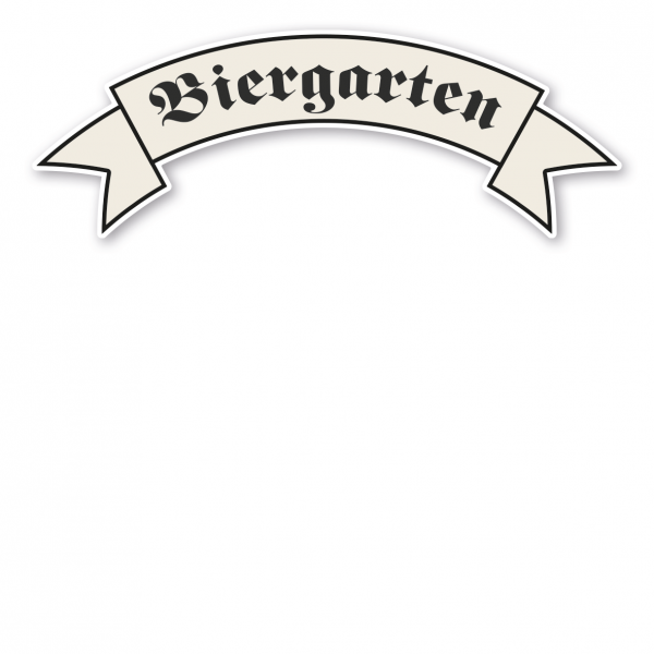 Maibaumschild als Banner - Biergarten - in 5 Farbvarianten