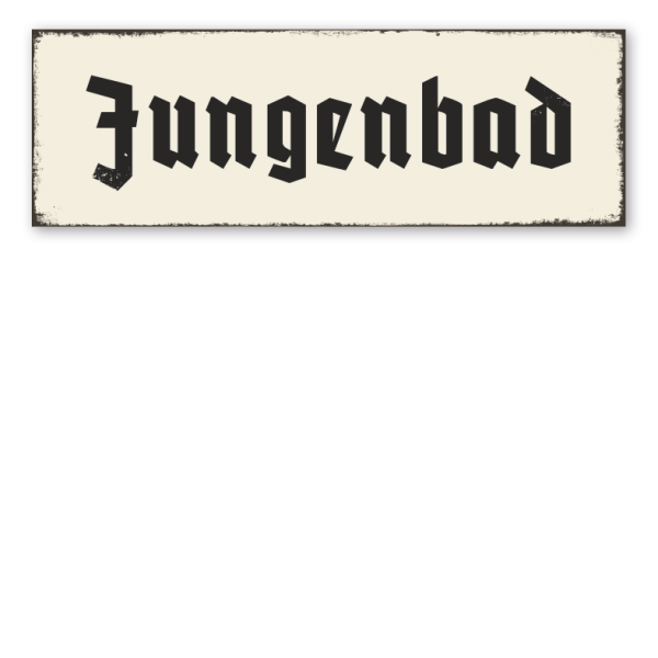 Retroschild Jungenbad