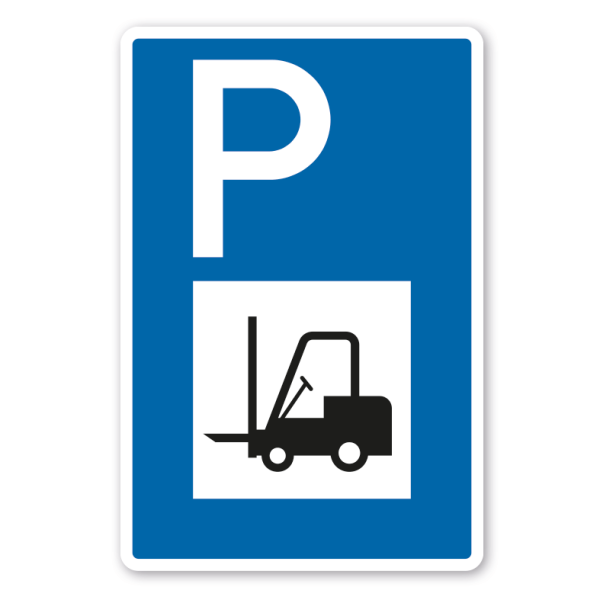 Parkplatzschild Gabelstapler – mit großem Piktogramm - Verkehrsschild