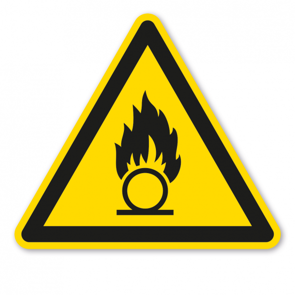 Warnzeichen Warnung vor brandfördernden Stoffen – ISO 7010 - W028