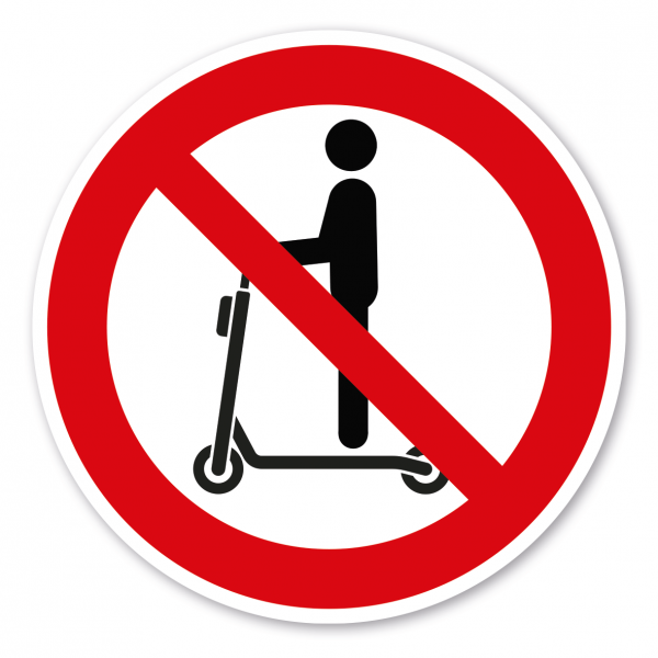 Verbotszeichen E-Roller / E-Scooter fahren verboten