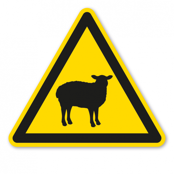 Warnzeichen Tiertransport - Schafe