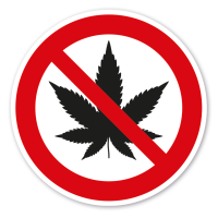 Verbotszeichen Cannabis, Gras, Marihuana rauchen verboten - Blatt Verbotszeichen Cannabis, Gras, Marihuana rauchen verboten - Blatt