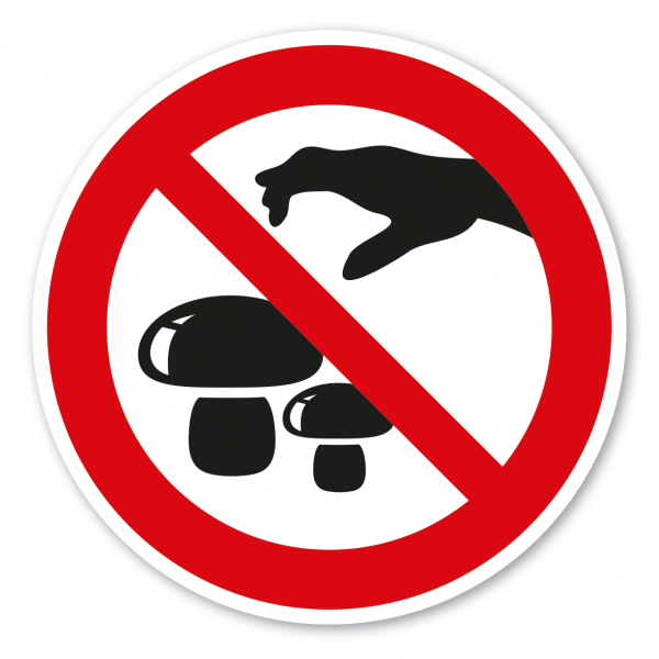 Verbotszeichen Pilze sammeln verboten