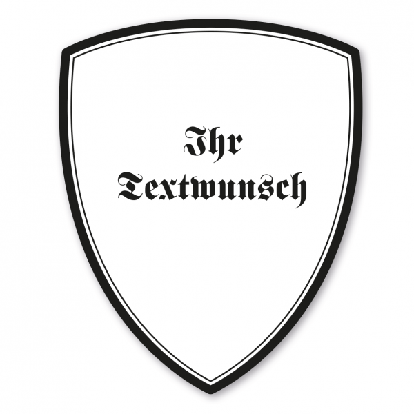 Maibaumschild mit Ihrem Wunschtext - Wappen W