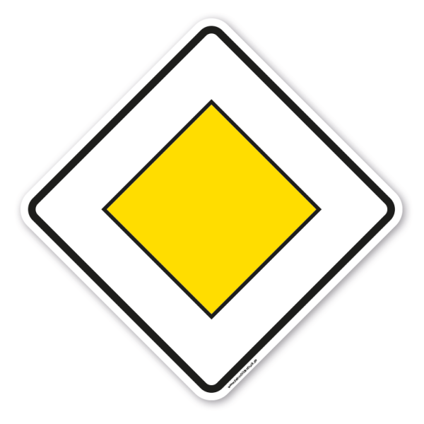 Bodenkleber für Lern- und Bewegungspfade - Vorfahrtstraße - Verkehrszeichen VZ-306 - BWP-02-97 – Verkehrserziehung