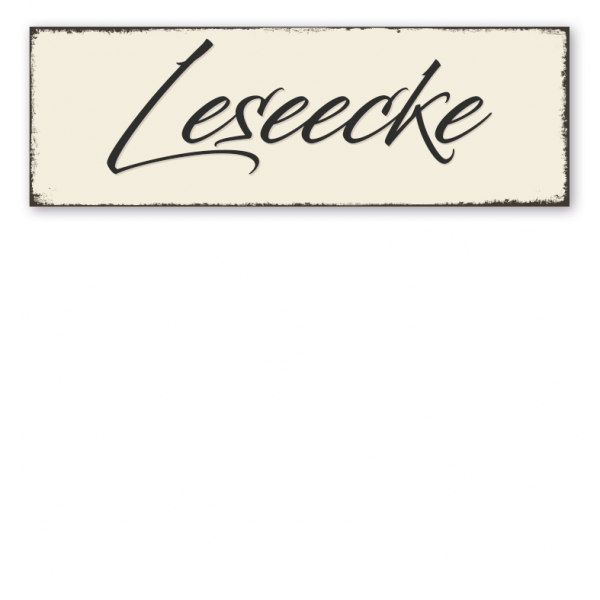 Retro Schild Leseecke