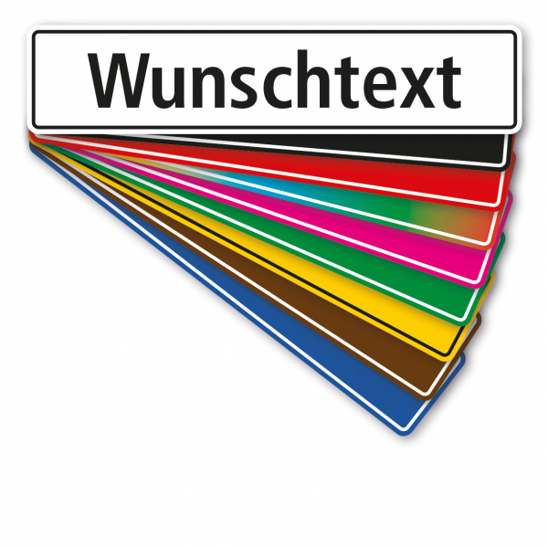 Truck / LKW - Schild in 9 Farben mit Wunschtext – Schrift Standard