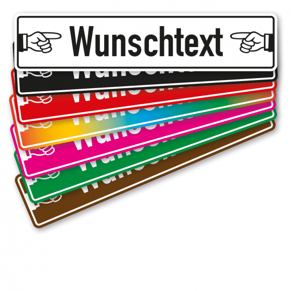 Truck / LKW - Schild in 7 Farbvarianten mit Wunschtext und 2 Händen