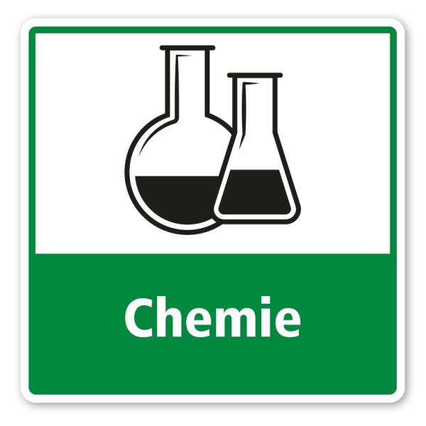 Schild zur Abfalltrennung - Chemie