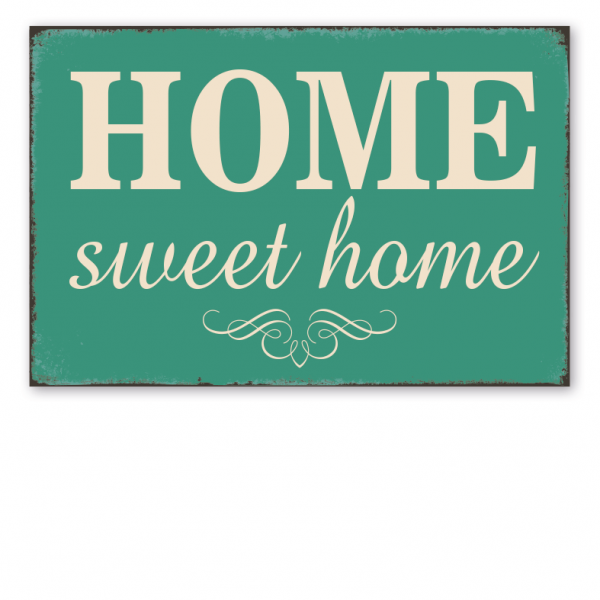 Retro Schild Home sweet home