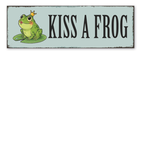 Retroschild Kiss a frog