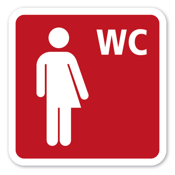 Toilettenschild WC - mit Symbol Divers - Alle Geschlechter - Unisex - 4 Farbvarianten