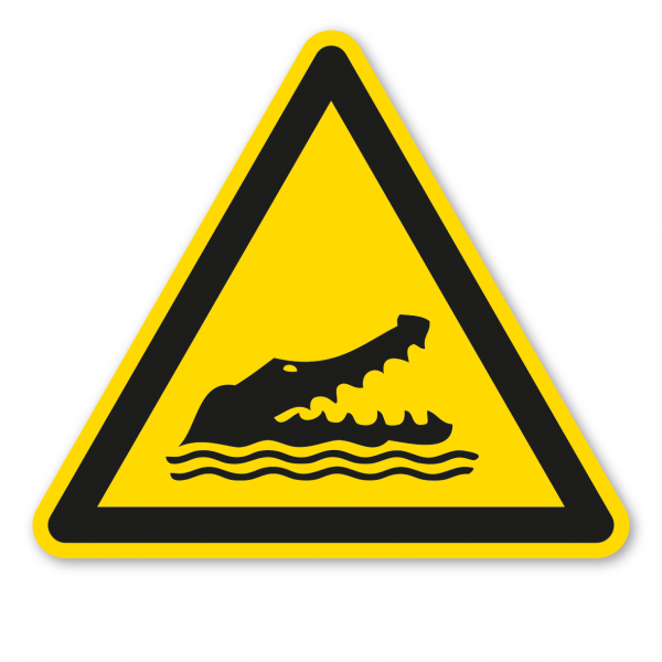 Warnzeichen Warnung vor Alligatoren - Krokodilen – ISO 20712-1 - WSW025