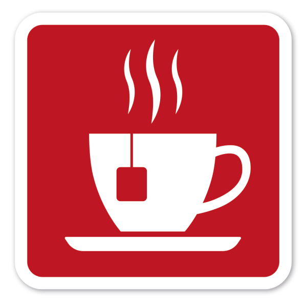 Schild - Teeküche - Teetasse - 4 Farbvarianten