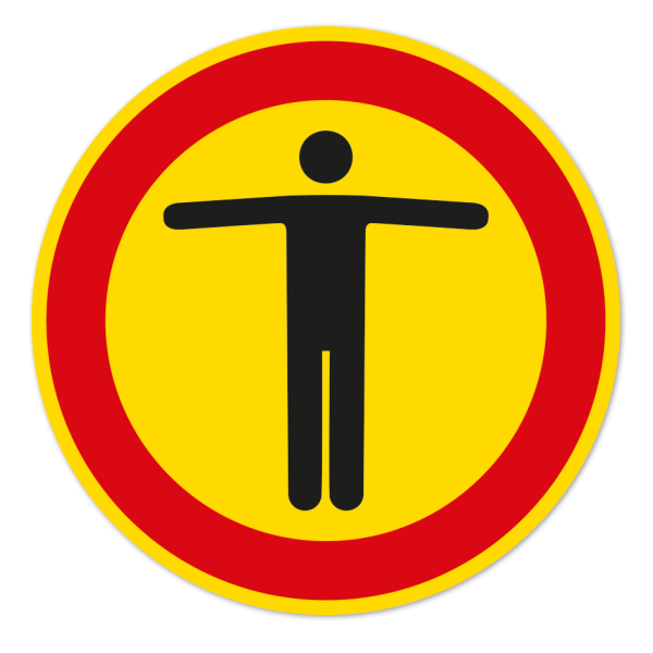 Verkehrsschild Bahnsteigschild Durchgang-Übergang verboten – VZ-PR-224