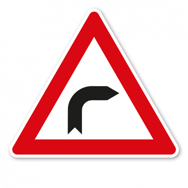 Verkehrsschild Achtung Kurve rechts – VZ 103-20