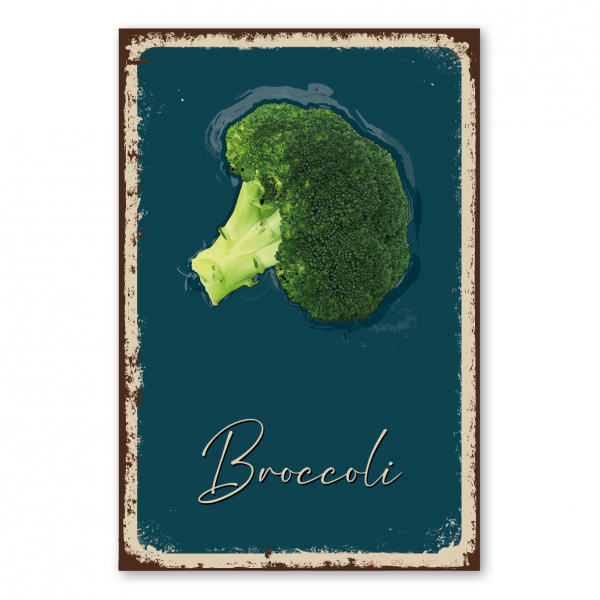 Retroschild / Vintage-Schild Broccoli