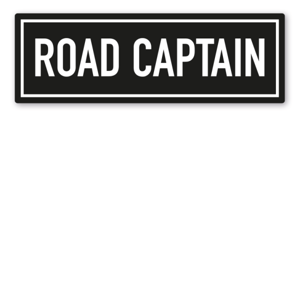 Schild für Motorradclubs - Rang - Titel Road Captain
