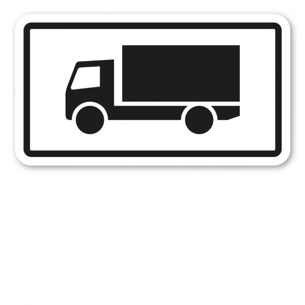 Zusatzzeichen Kraftfahrzeuge mit einer zul. Gesamtmasse über 3,5 t, einschl. ihrer Anhänger und Zugmaschinen, ausgenommen Pkw und Kraftomnibusse - Verkehrsschild VZ-1010-51