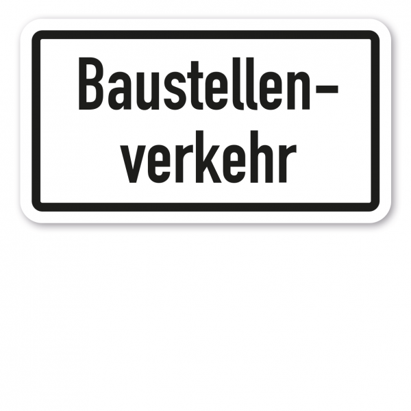 Zusatzzeichen Baustellenverkehr - Verkehrsschild VZ-1006-38