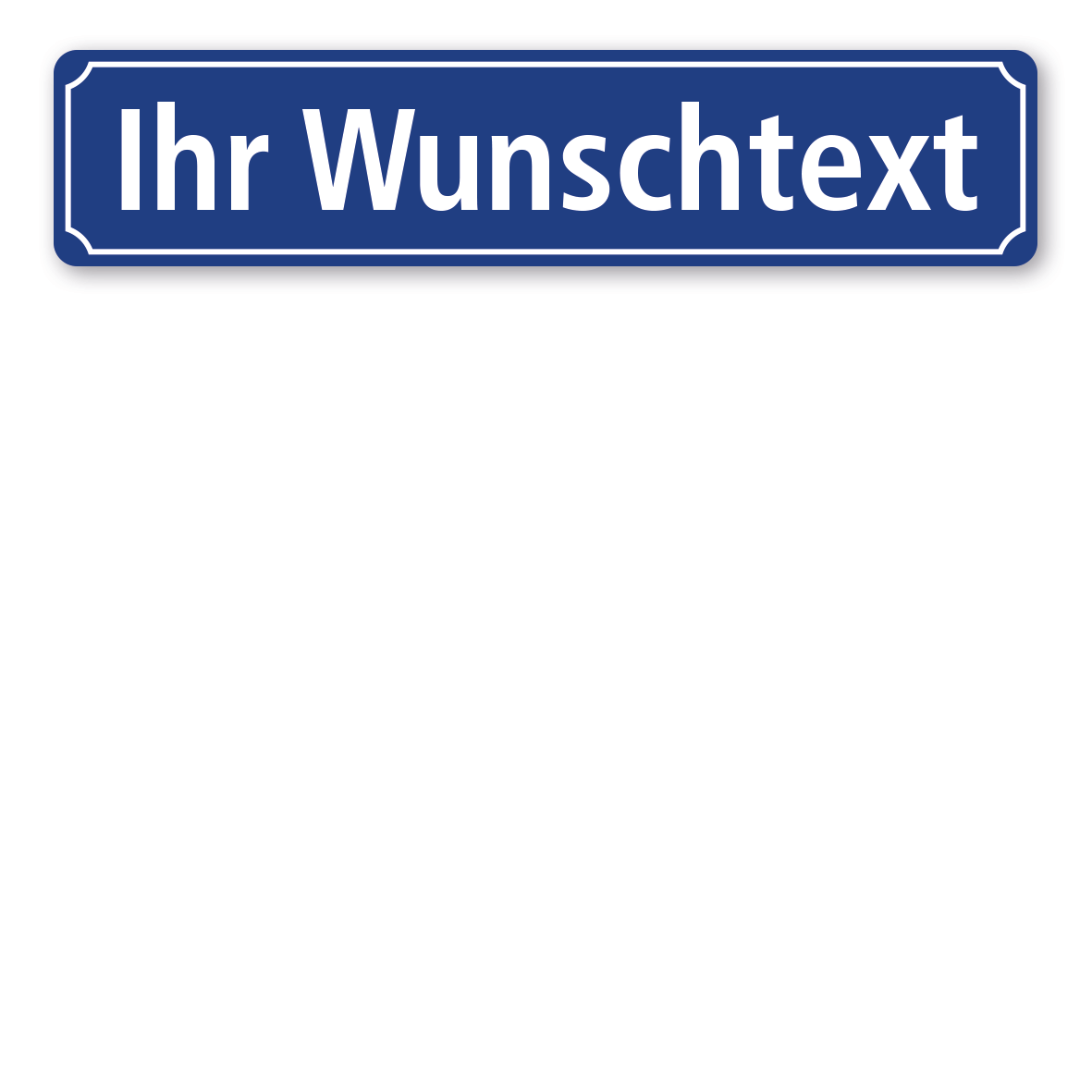 Straßenschild in alter Optik in 4 Varianten nach individueller Textvorgabe