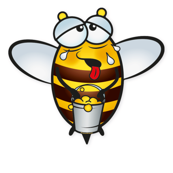 Bodenkleber für Bewegungspfade - Biene mit Honigeimer - BWP-01-97 - Motivelement von BWP-01-SET-16