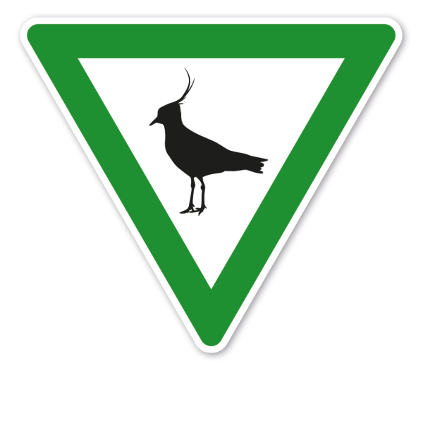 Verkehrsschild Tier- und Naturschutz - Wiesenbrüter - Kiebitz – VZ-PR-268