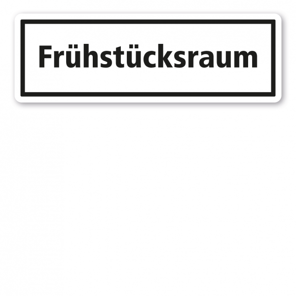 Textschild Frühstücksraum