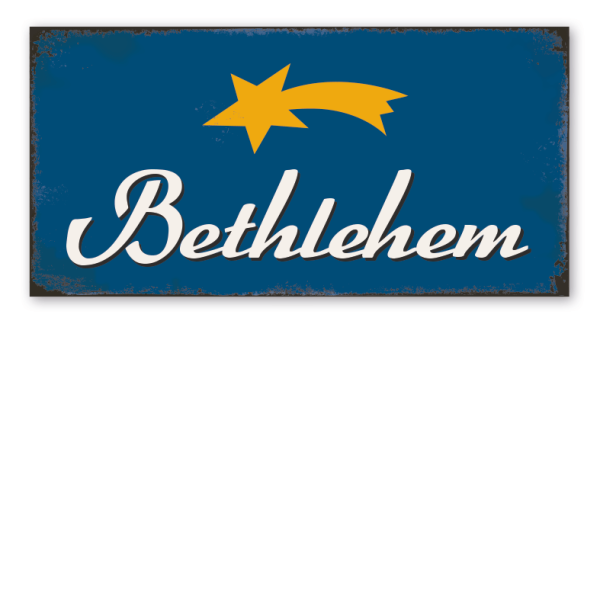 Retro Schild Bethlehem