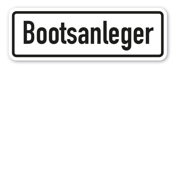 Schild Bootsanleger