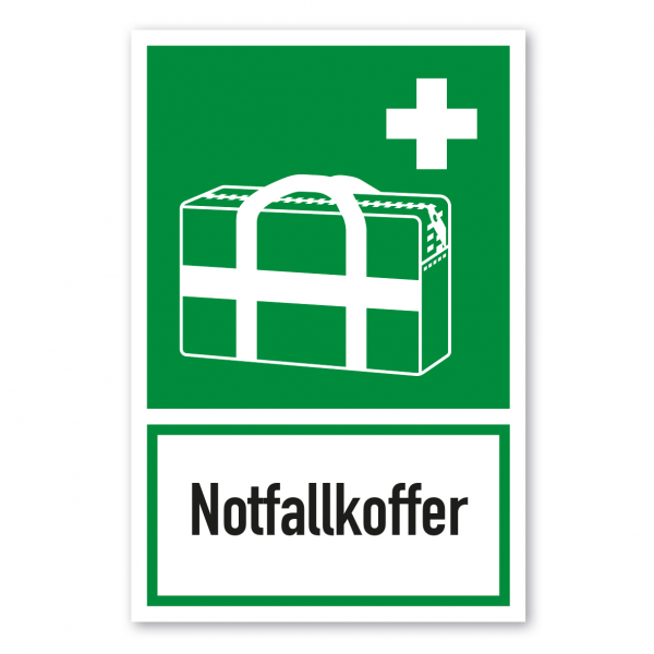 Rettungsschild Notfallkoffer - Kombi - ISO 7010 - E027-K