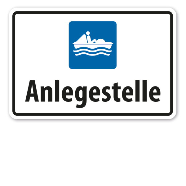 Schild Anlegestelle - Tretboot