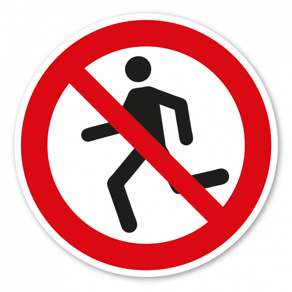 Verbotszeichen Laufen verboten – ISO 20712-1 - WSP001