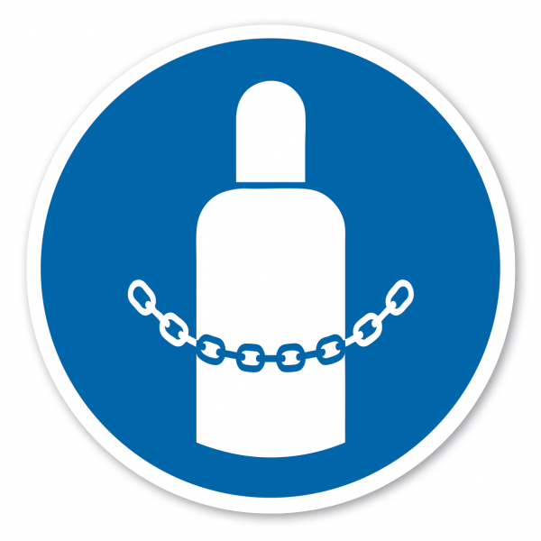 Gebotszeichen Gasflaschen sichern – ISO 7010 - M046