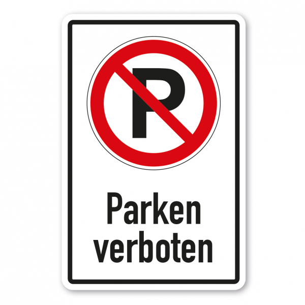 Verbotsschild Parken verboten - Kombi