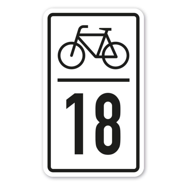 Stellplatznummerierung Fahrrad - mit Ihren Angaben