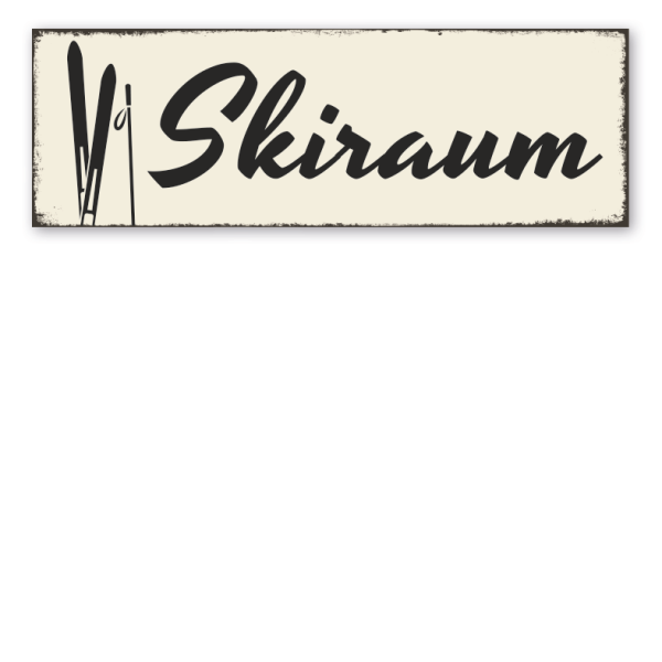 Retroschild Skiraum