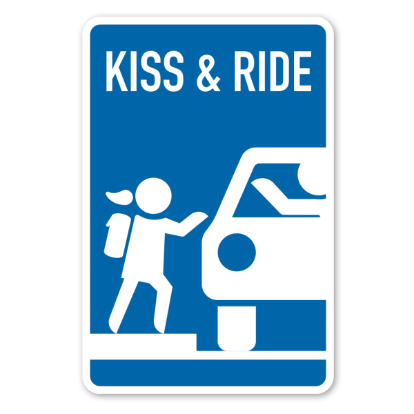 Parkplatzschild Kiss & Ride - Kind